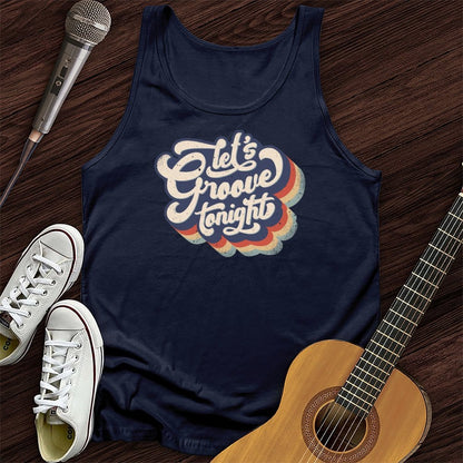 Printify Tank Top Navy / XS Let's Groove Tonight Unisex Tank Top