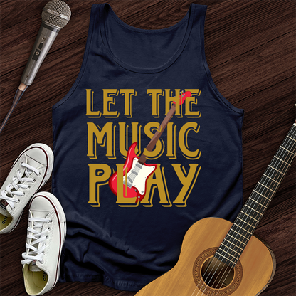 Printify Tank Top Navy / XS Let The Music Play Tank Top