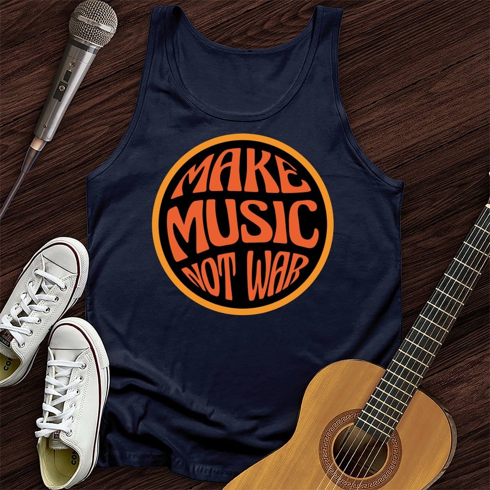 Printify Tank Top Navy / XS Make Music Groovy Unisex Tank Top