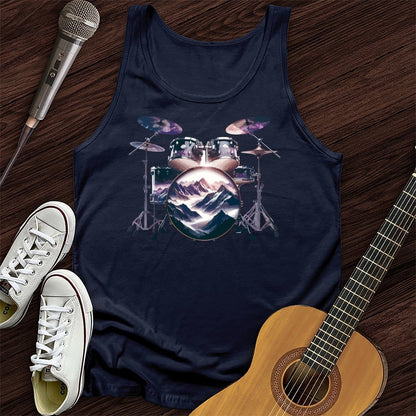 Printify Tank Top Navy / XS Mountain Beat Unisex Tank Top