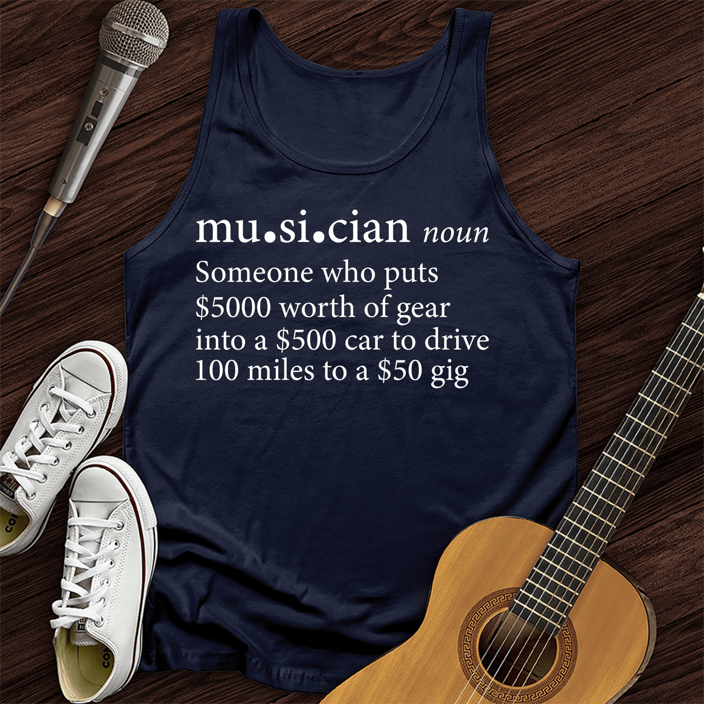 Printify Tank Top Navy / XS Musician Definition Unisex Tank Top