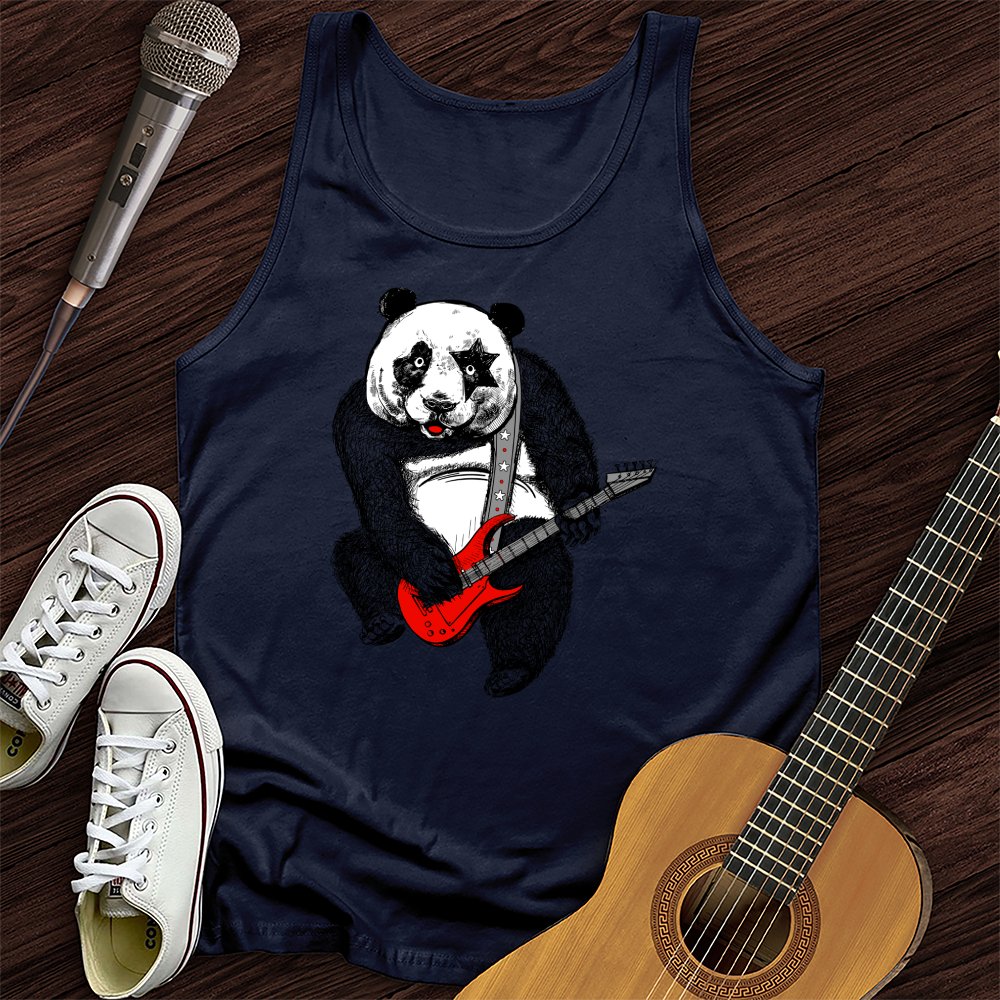 Printify Tank Top Navy / XS Panda Guitar Unisex Tank Top