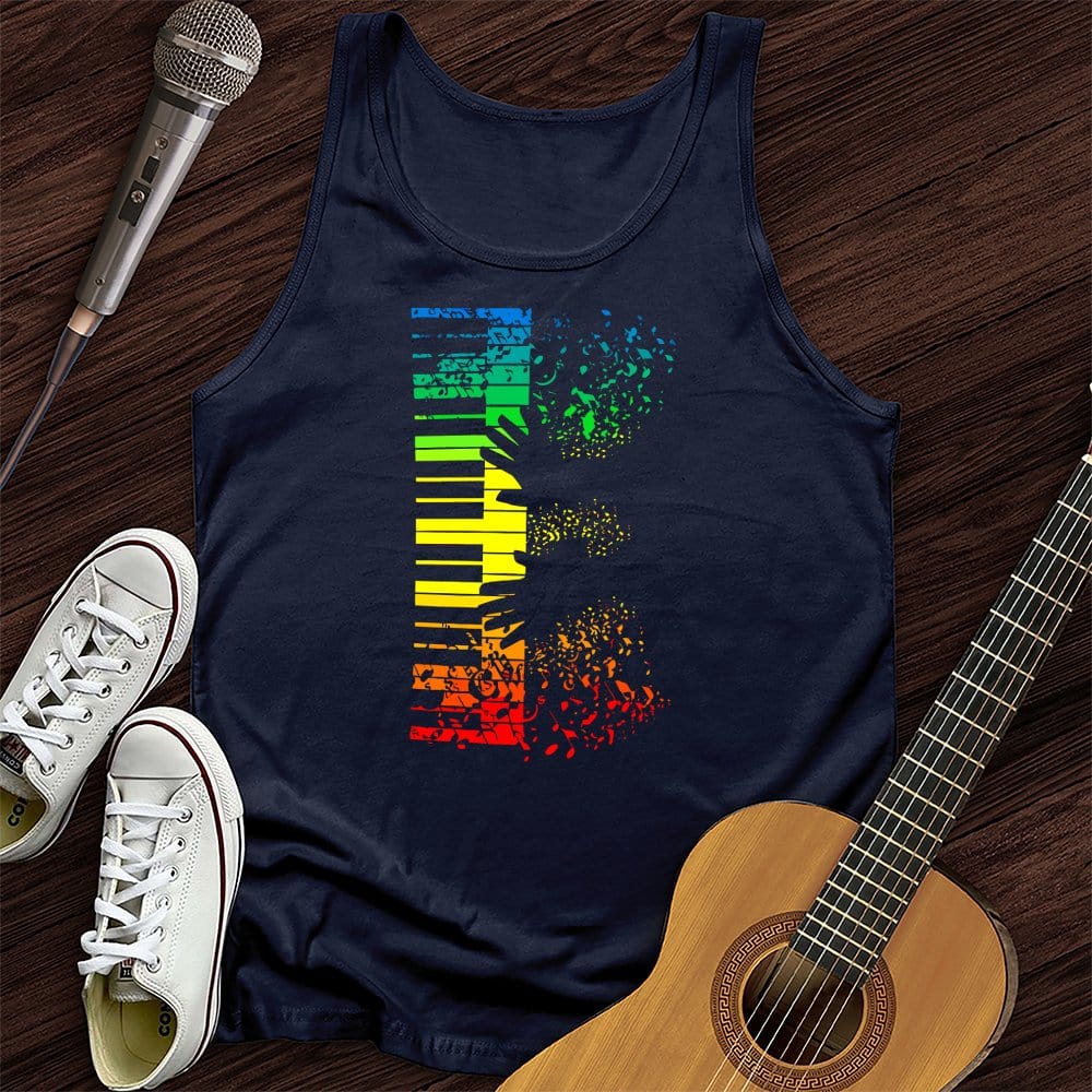 Printify Tank Top Navy / XS Piano Man Unisex Tank Top