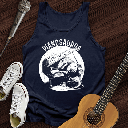 Printify Tank Top Navy / XS Pianosaurus Tank Top