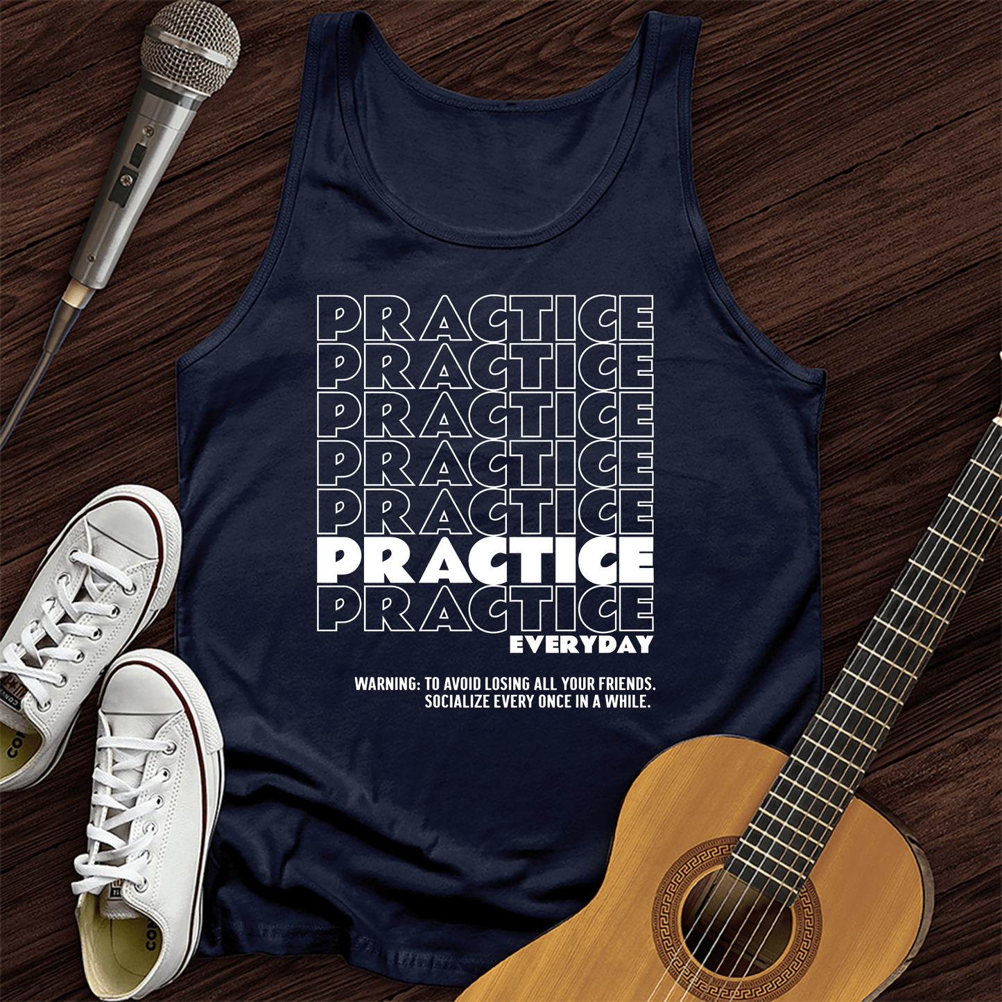 Printify Tank Top Navy / XS Practice Everyday Tank Top