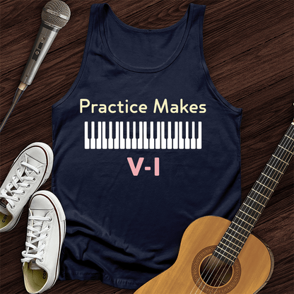 Printify Tank Top Navy / XS Practice Makes Tank Top