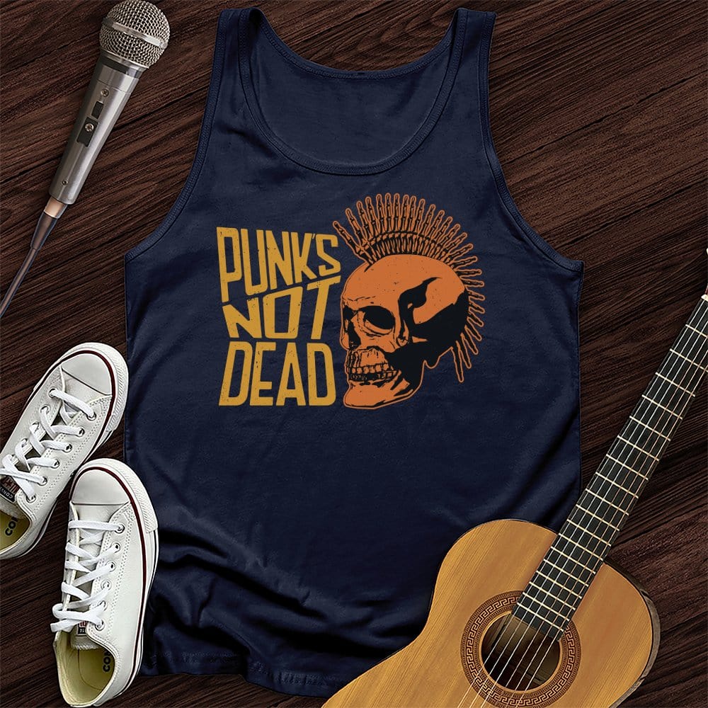 Printify Tank Top Navy / XS Punk's Not Dead Unisex Tank Top