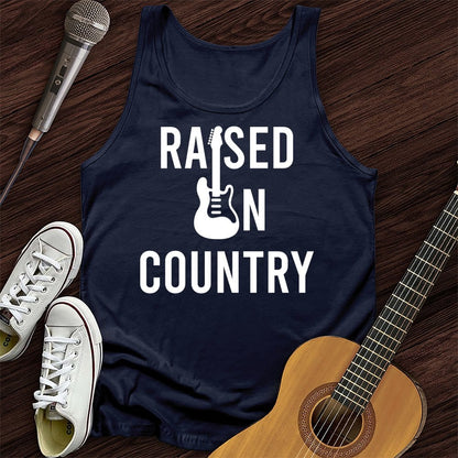 Printify Tank Top Navy / XS Raised on Country Unisex Tank Top