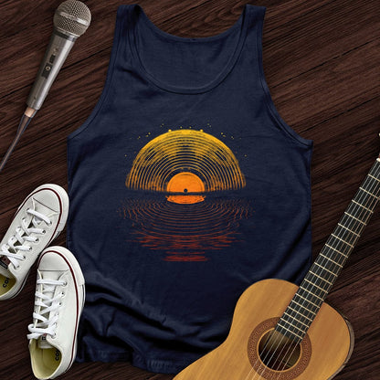 Printify Tank Top Navy / XS Record Reflection Unisex Tank Top