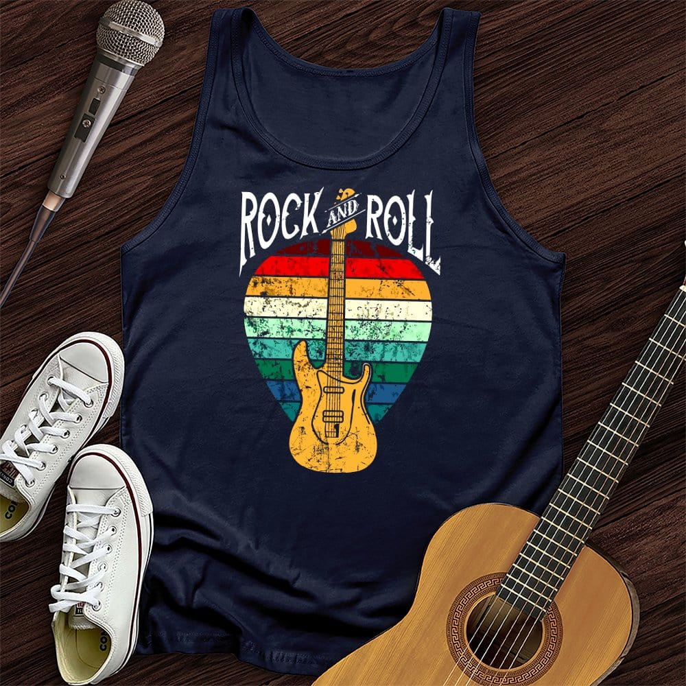 Printify Tank Top Navy / XS Rock and Roll Pick Unisex Tank Top