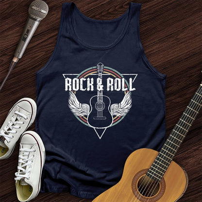 Printify Tank Top Navy / XS Rock and Roll Unisex Tank Top