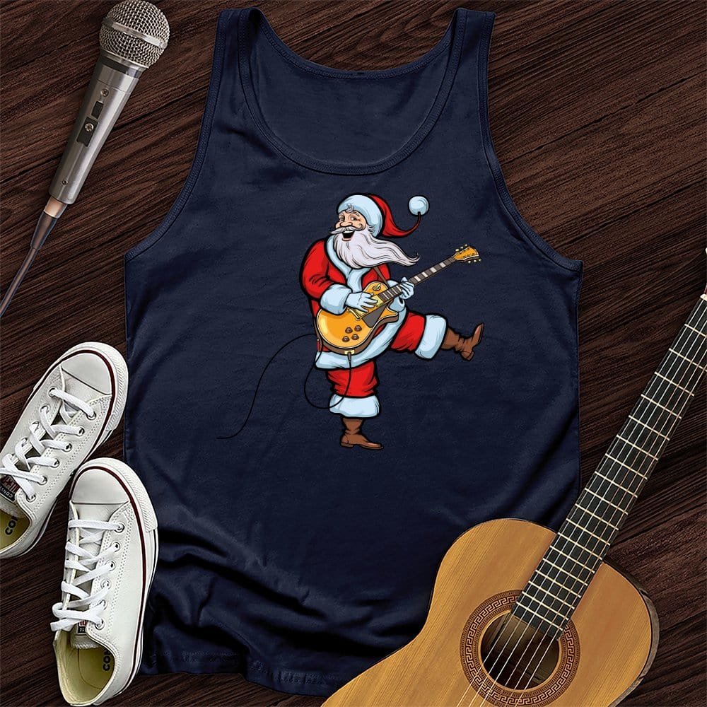 Printify Tank Top Navy / XS Rockstar Santa Unisex Tank Top