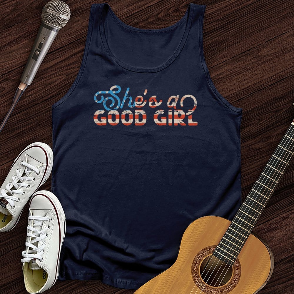 Printify Tank Top Navy / XS She's A Good Girl Tank Top