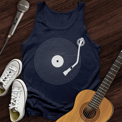 Printify Tank Top Navy / XS Simple Record Unisex Tank Top