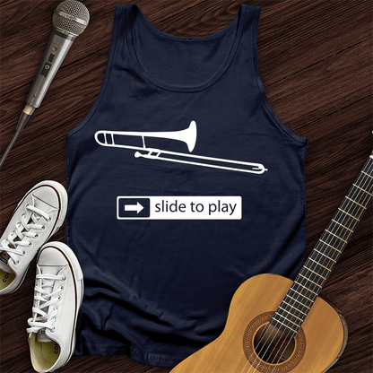 Printify Tank Top Navy / XS Slide To Play Tank Top
