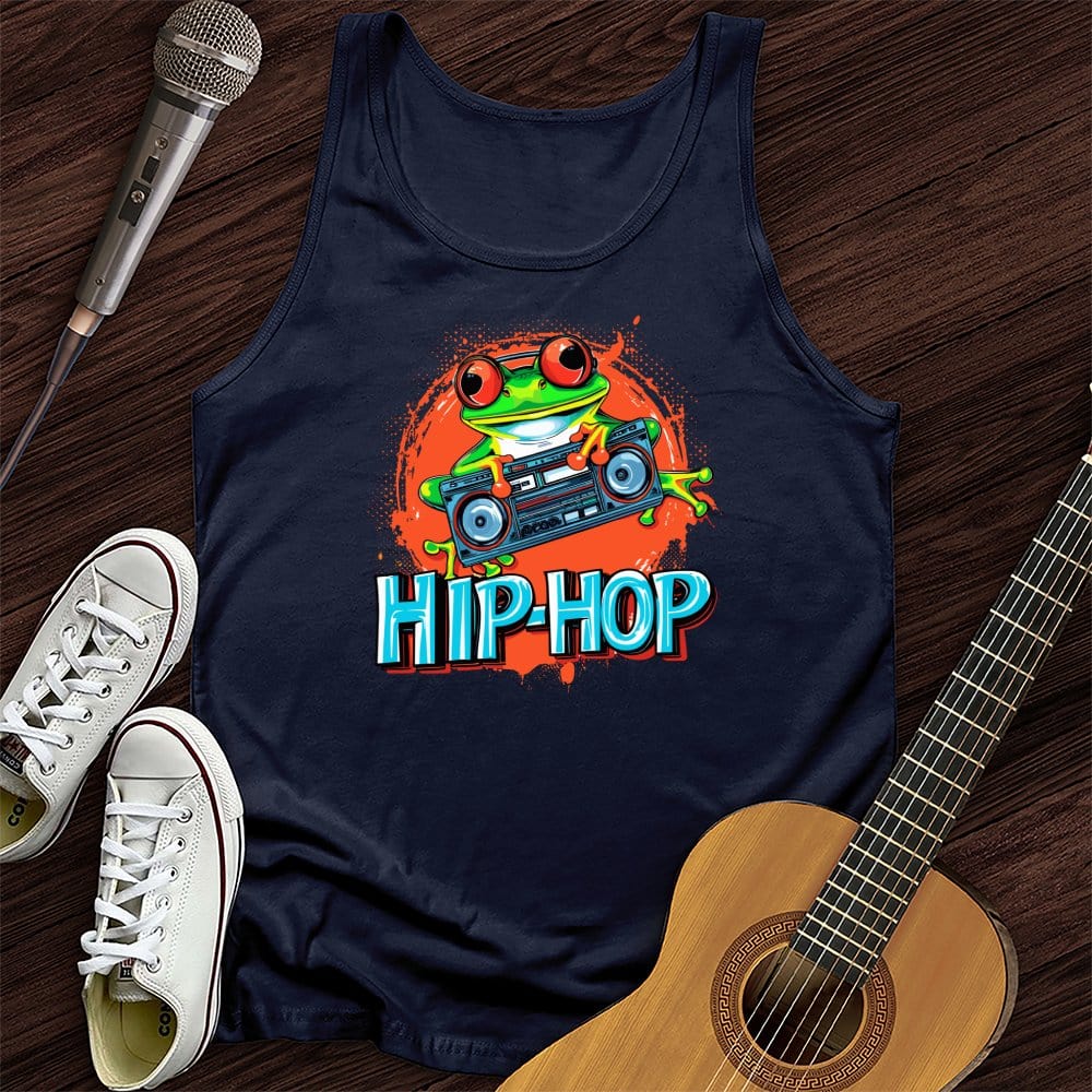 Printify Tank Top Navy / XS Stereo Frog Unisex Tank Top