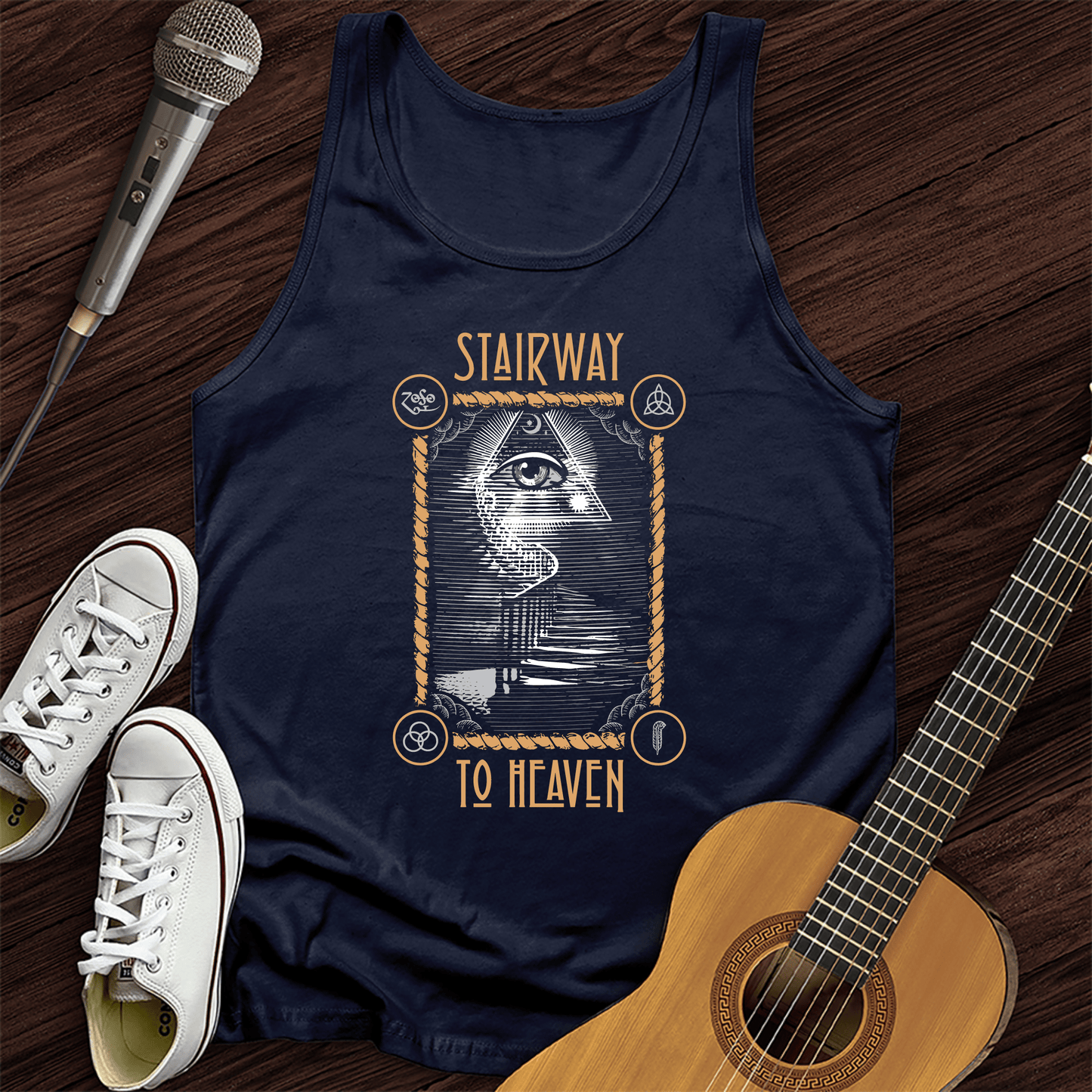 Printify Tank Top Navy / XS To Heaven Unisex Tank Top