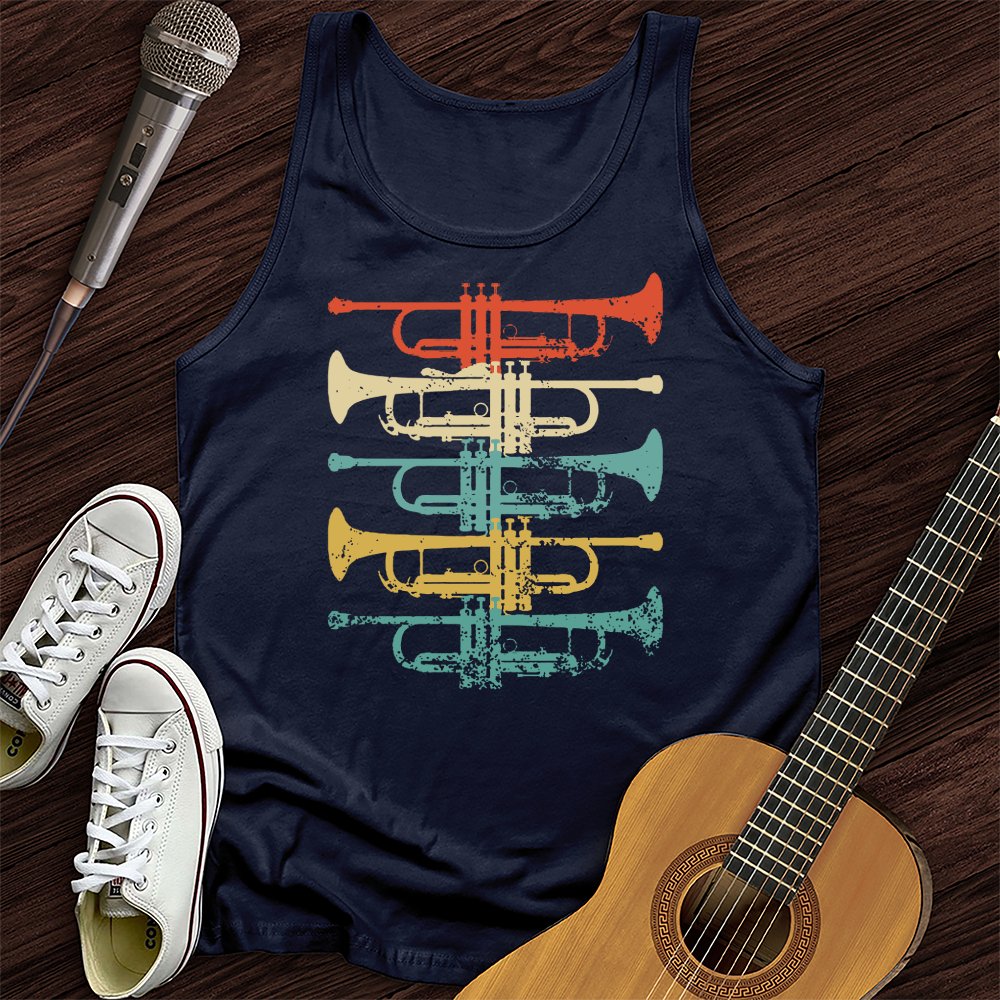 Printify Tank Top Navy / XS Trippy Trumpets Unisex Tank Top