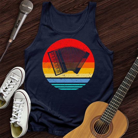 Printify Tank Top Navy / XS Vintage Accordion Unisex Tank Top