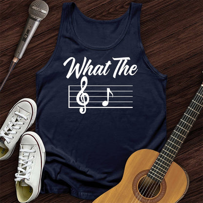 Printify Tank Top Navy / XS What The Unisex Tank Top
