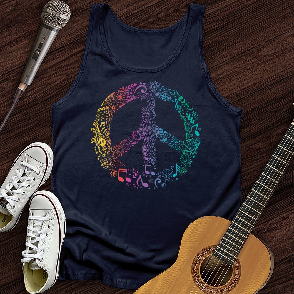 Printify Tank Top Peace Sign Unisex Tank Top