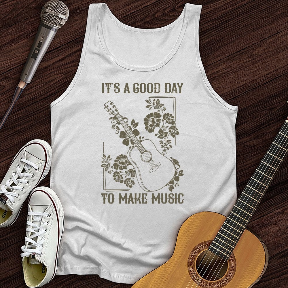 Printify Tank Top White / XS A Good Day Unisex Tank Top