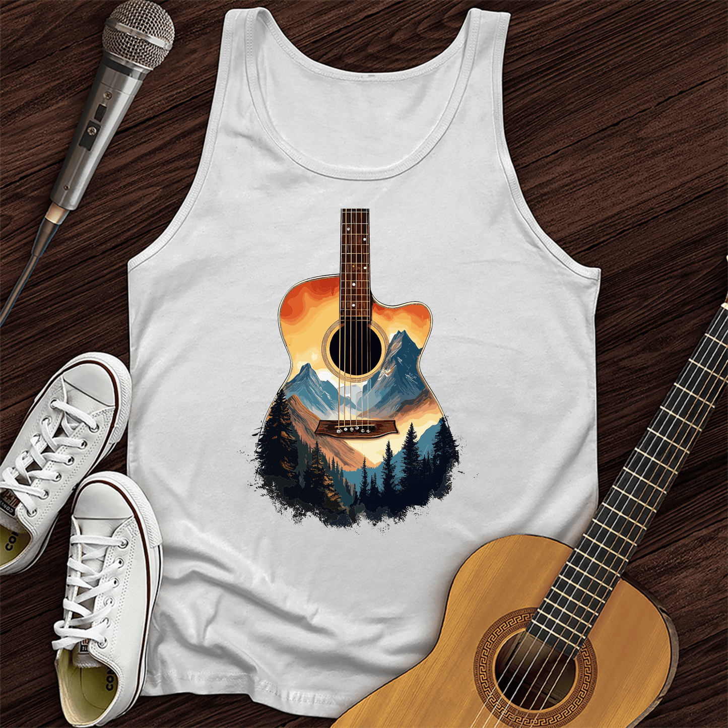 Printify Tank Top White / XS Acoustic Heaven Tank Top