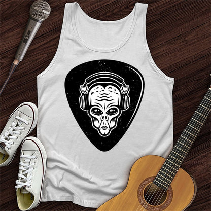 Printify Tank Top White / XS Alien Headphones Unisex Tank Top