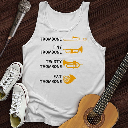 Printify Tank Top White / XS All Trombones Unisex Tank Top