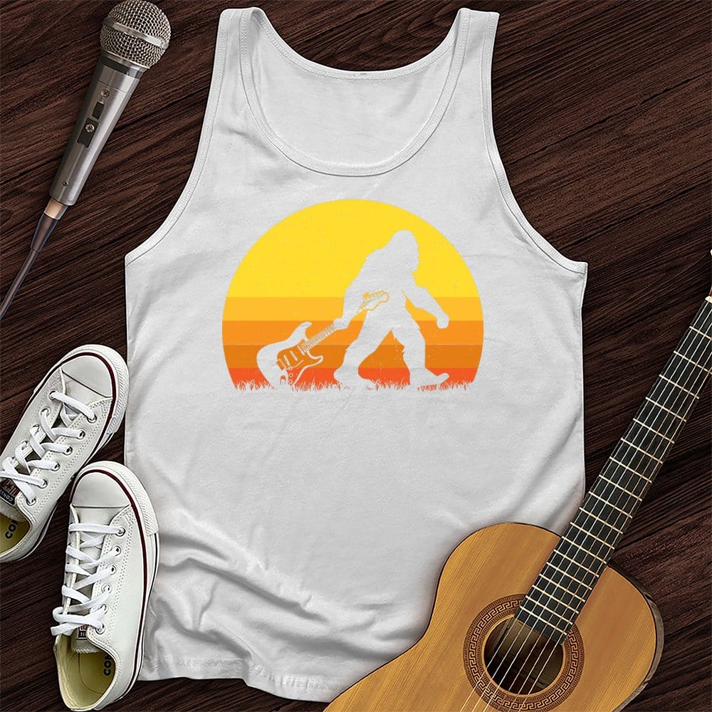 Printify Tank Top White / XS Bigfoot Dragging Guitar Unisex Tank Top