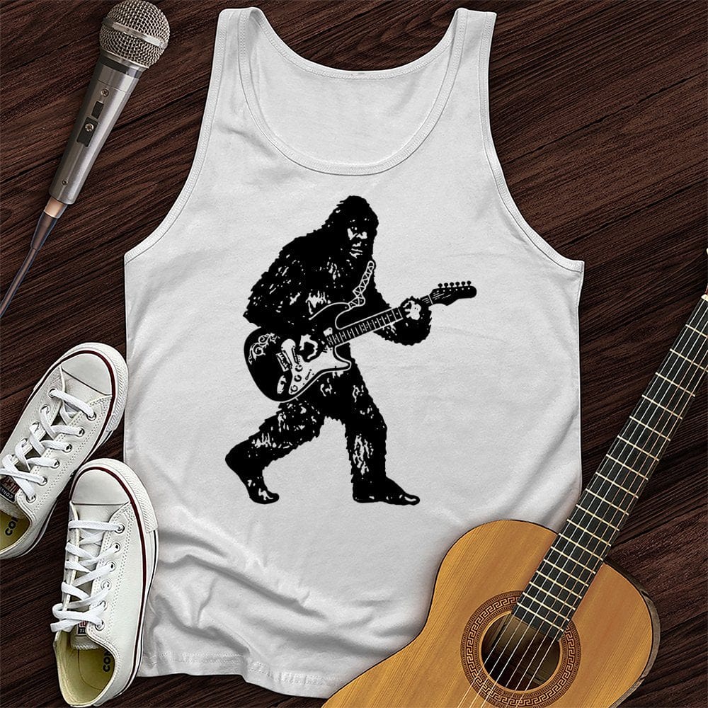 Printify Tank Top White / XS Bigfoot Playing Guitar Tank Top