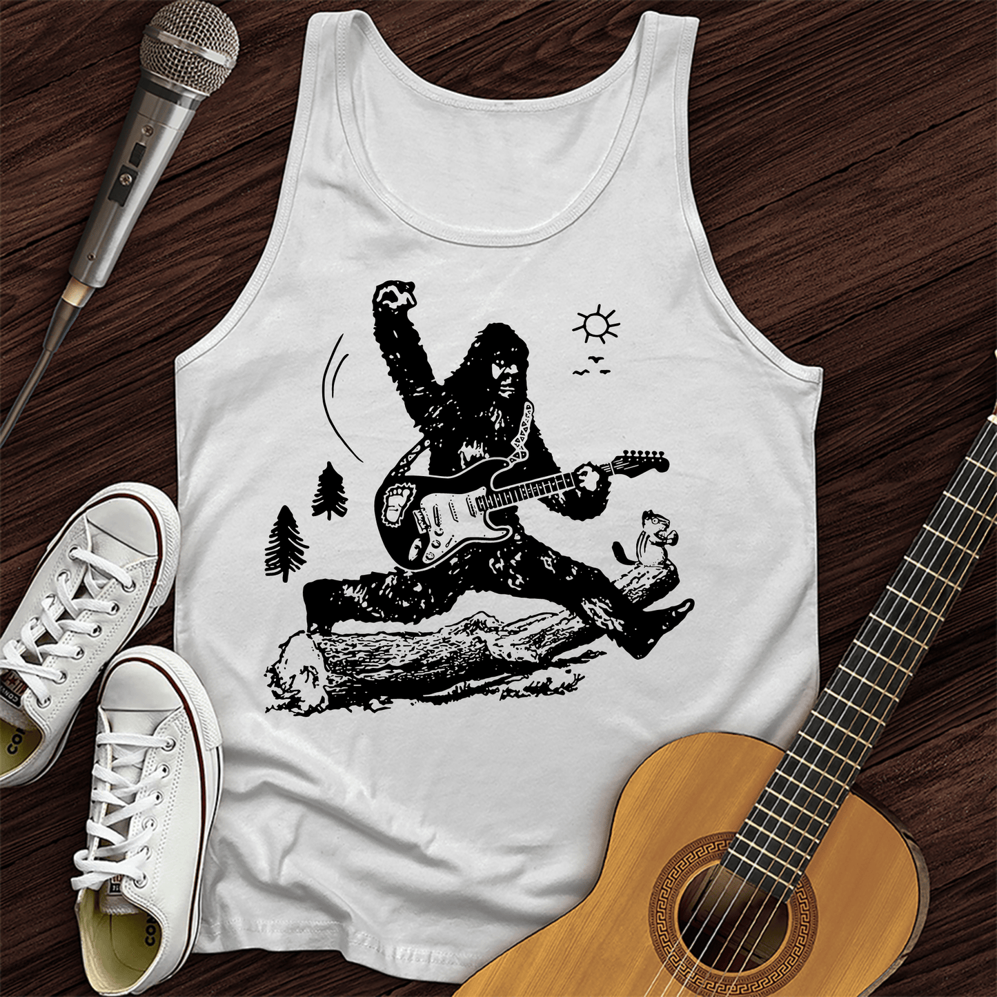 Printify Tank Top White / XS Bigfoot Sighting Tank Top