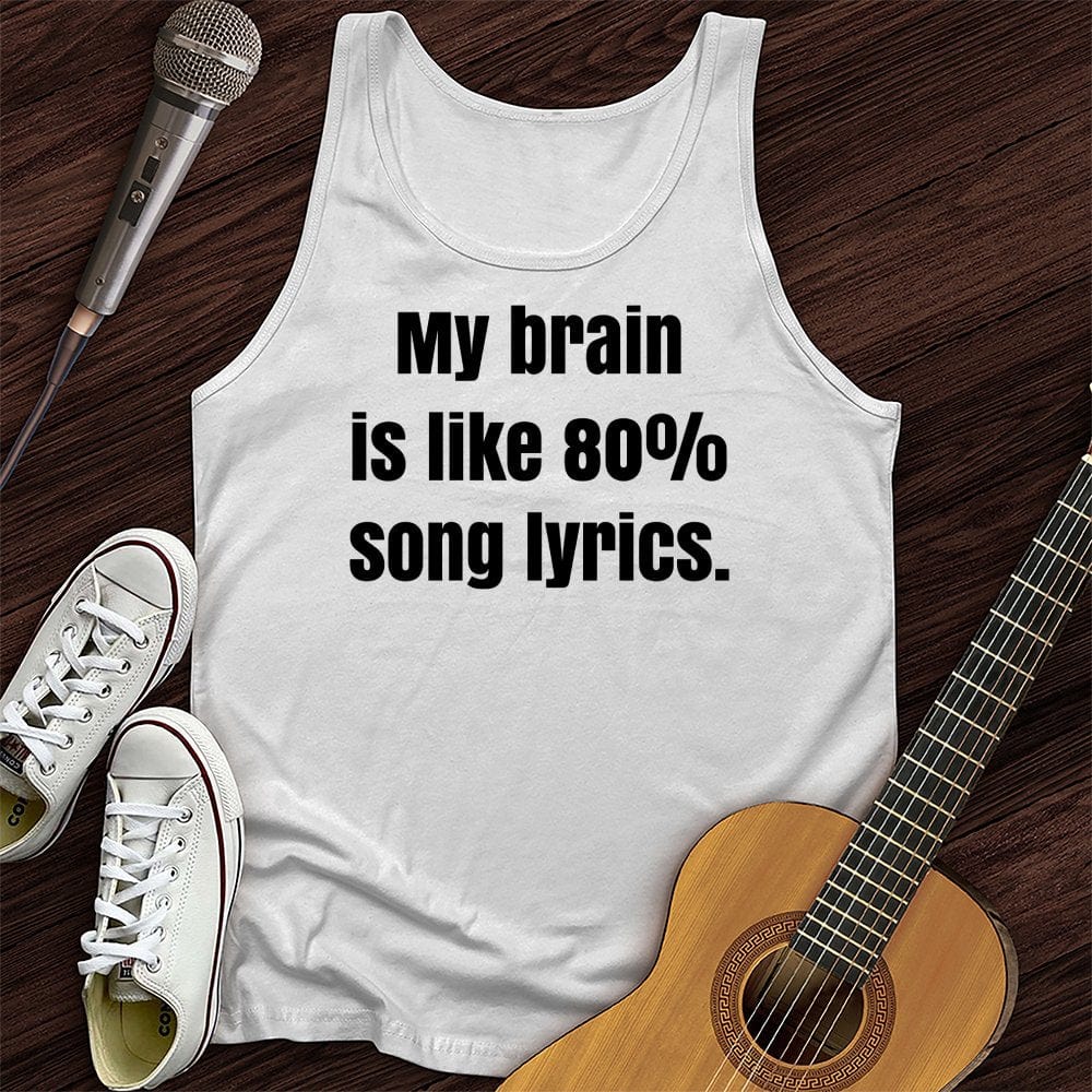 Printify Tank Top White / XS Brain of Lyrics Tank Top