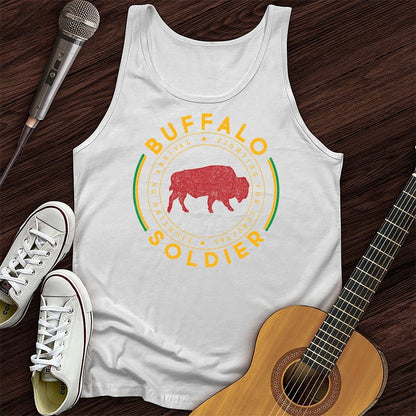 Printify Tank Top White / XS Buffalo Soldier Tank Top