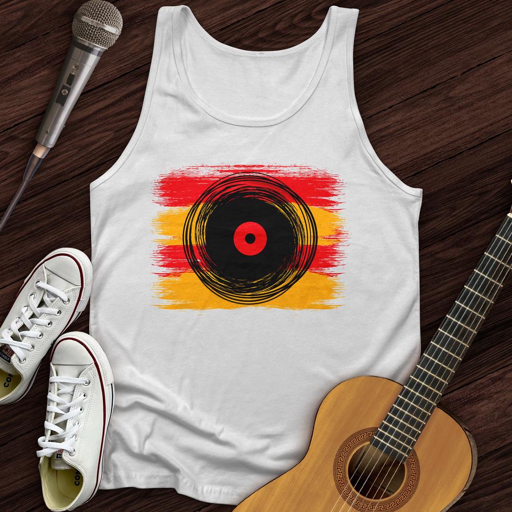 Printify Tank Top White / XS Cartoon Record Unisex Tank Top