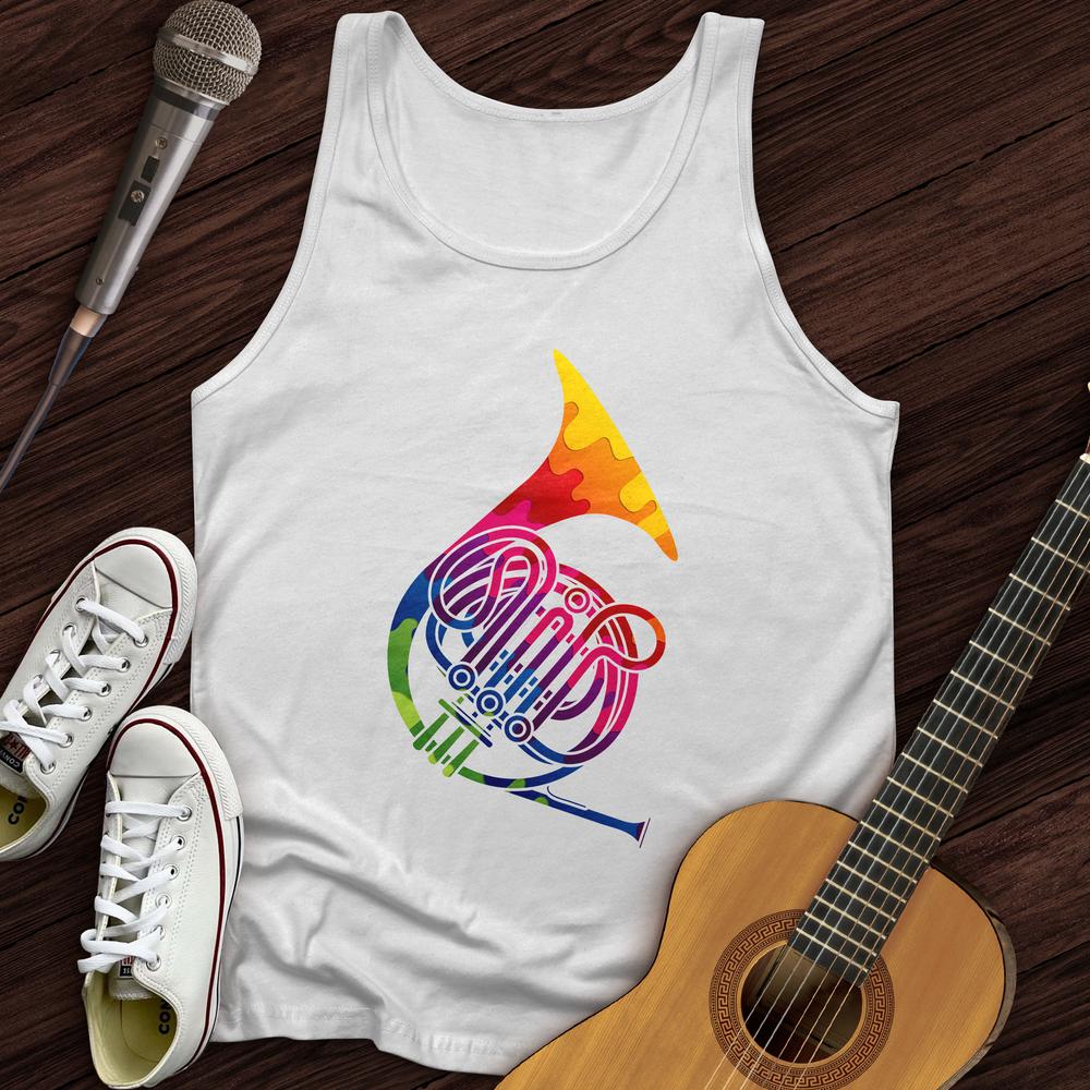 Printify Tank Top White / XS Colorful Horn Unisex Tank Top