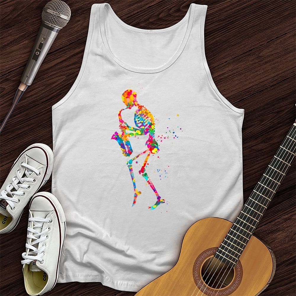 Printify Tank Top White / XS Colorful Souls Sax Tank Top