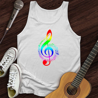 Printify Tank Top White / XS Colorful Sound Unisex Tank Top