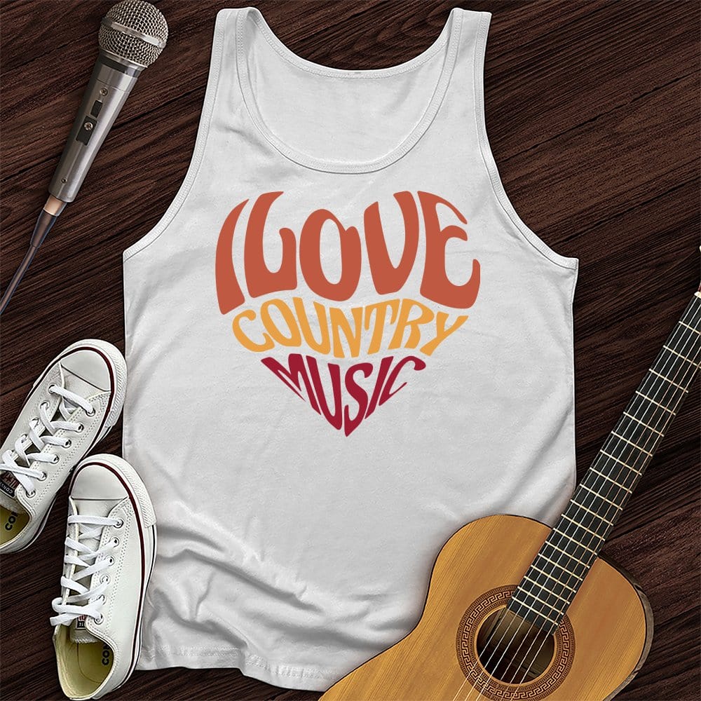 Printify Tank Top White / XS Country Music Love Unisex Tank Top