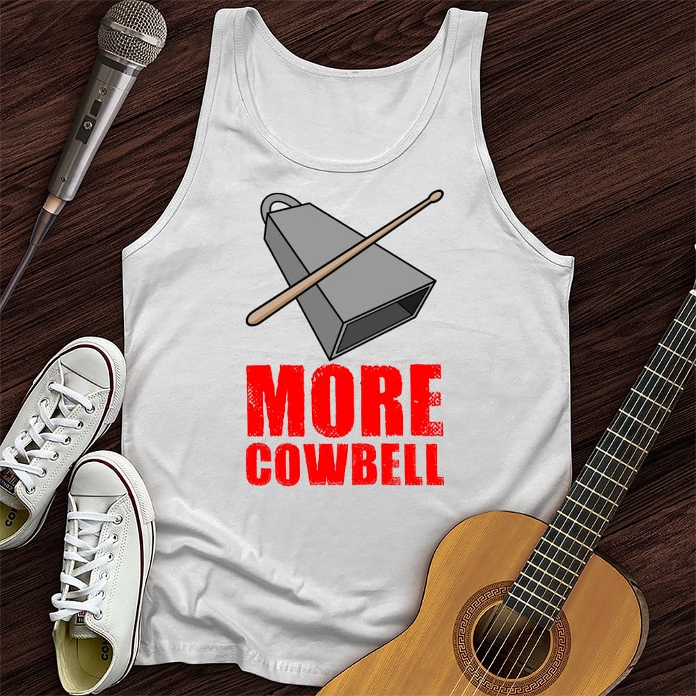 Printify Tank Top White / XS Cowbell Unisex Tank Top