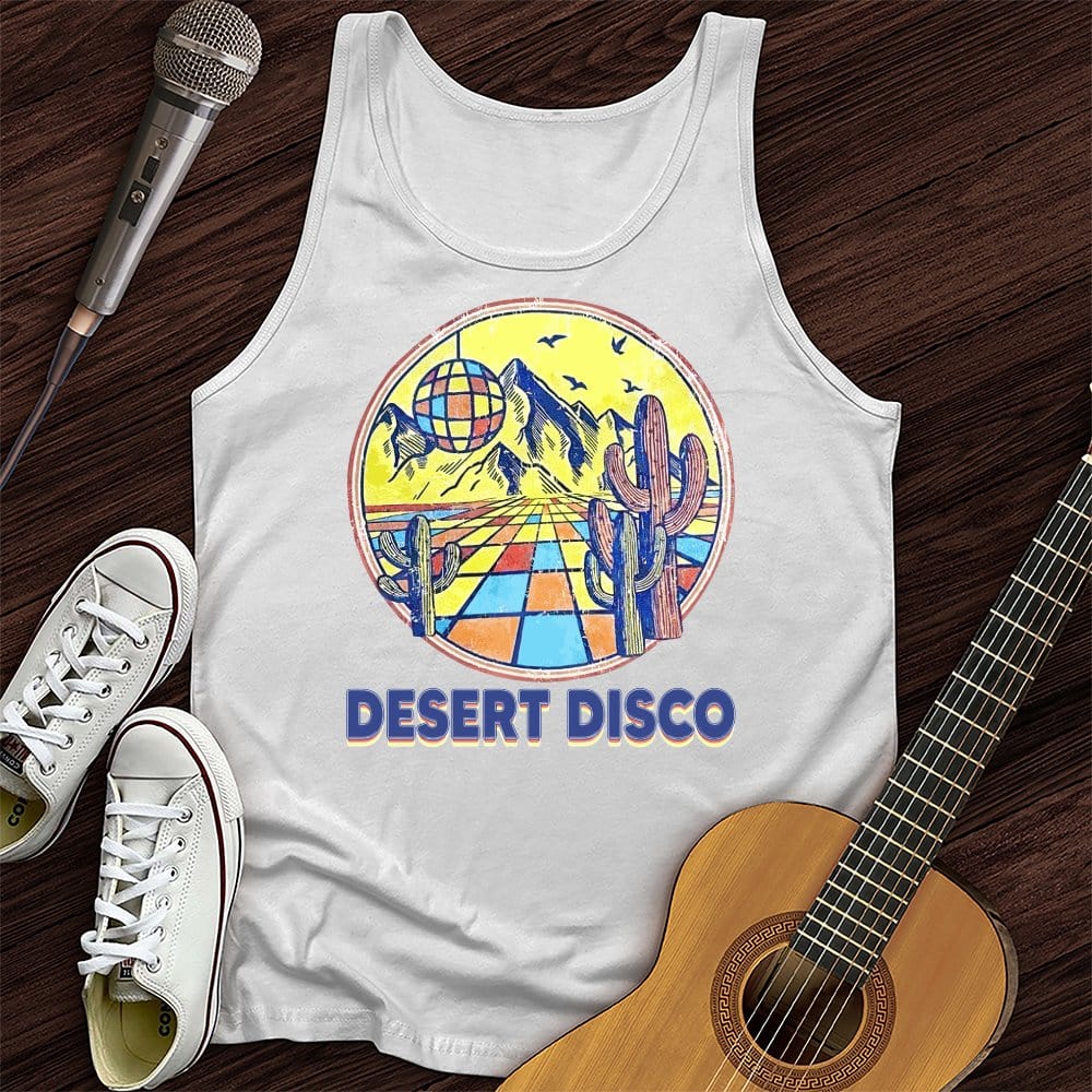 Printify Tank Top White / XS Desert Disco Unisex Tank Top