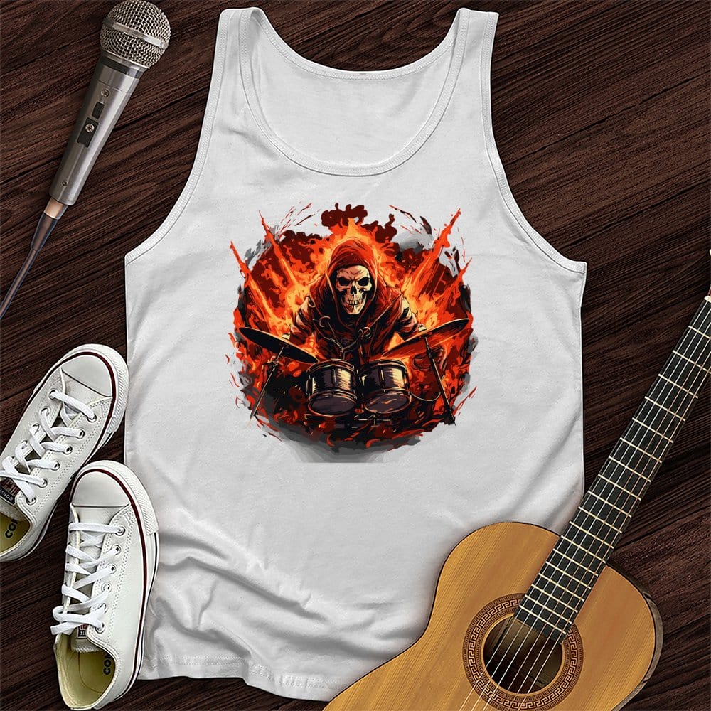 Printify Tank Top White / XS Diablo's Drummer Unisex Tank Top