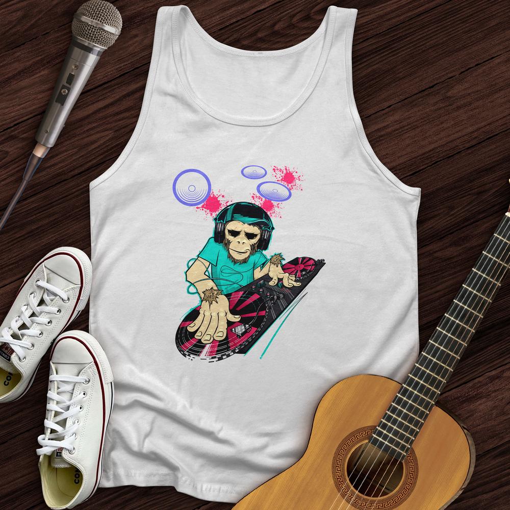 Printify Tank Top White / XS DJ Chimp Unisex Tank Top