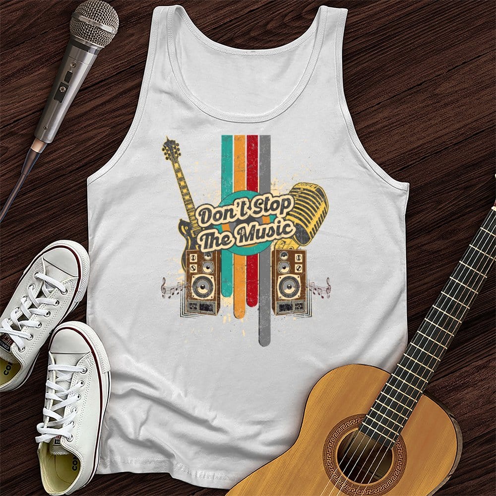 Printify Tank Top White / XS Don't Stop The Music Unisex Tank Top