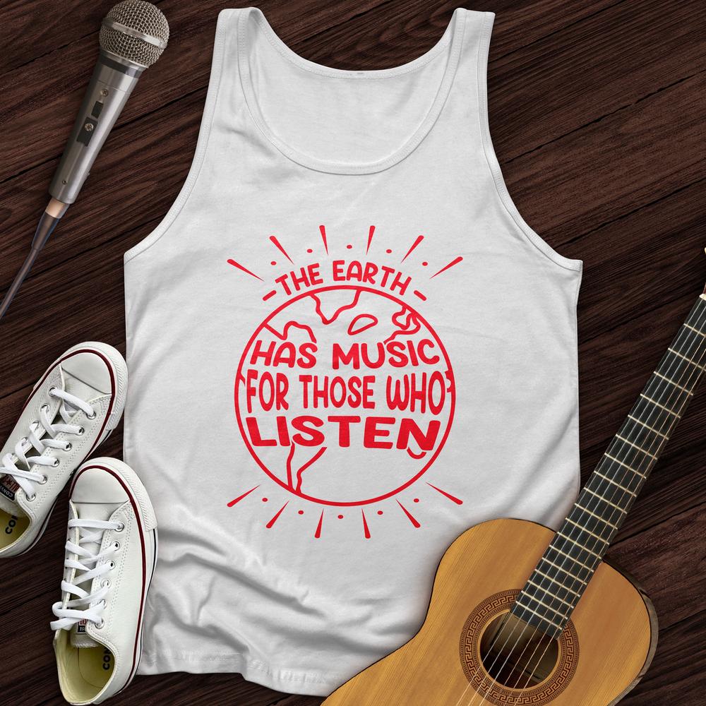 Printify Tank Top White / XS Earth's Music Unisex Tank Top