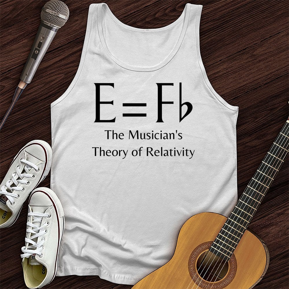 Printify Tank Top White / XS Einstein Unisex Tank Top