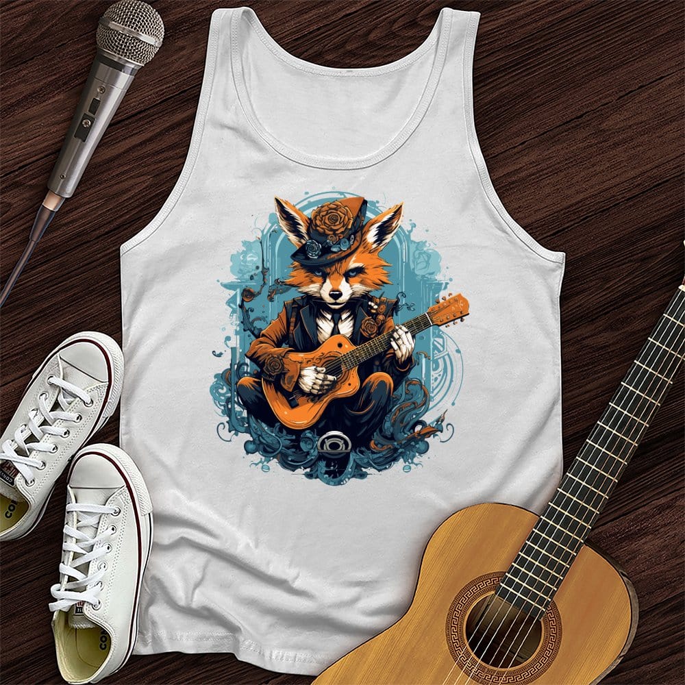 Printify Tank Top White / XS Fox Playing Guitar Unisex Tank Top