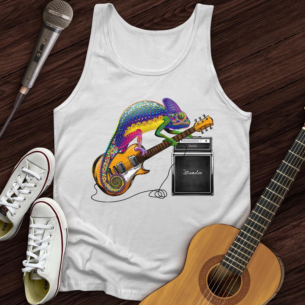 Printify Tank Top White / XS Guitar Lizard Unisex Tank Top