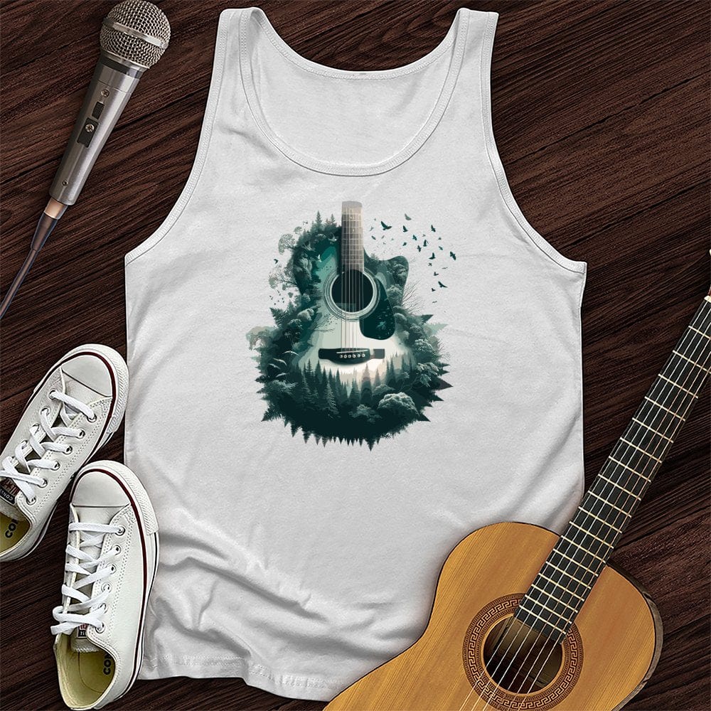 Printify Tank Top White / XS Guitar Nature Unisex Tank Top