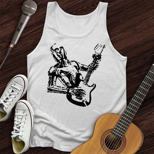 Printify Tank Top White / XS Guitar Robot Tank Top